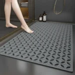 1pcs Non-Slip PVC Bathroom Floor Mat - Waterproof Shower Room Anti-Skid Foot Pad Bath Mat for Bathroom Rug Toilet Carpet