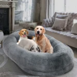 Giant Luxury Dog Bed with Cozy Blanket for Ultimate Comfort