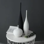 Handmade Cerc Large Flower Vase Wabi-Sabi Sle Home Decor Artistic High-End Decoration Accories Modern mat Sle - Image 2