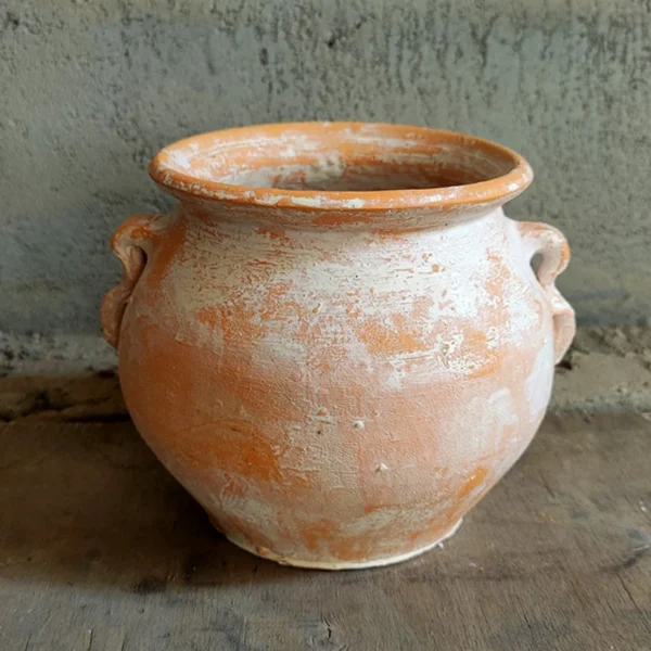 Rustic Handmade Terracotta Vase for Dried Floral Elegance
