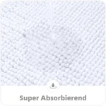 Kitinjoy Luxury Chenille Bath Mat Soft Non-slip Bathroom Shower Rug Extra Absorbent Mat Washable Quick Drying Foot Floor Carpets - Image 5