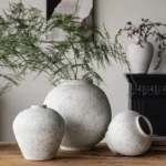 Retro Chinese Handmade Thi Earthenware Vase Flower Holder Hotel Homestay Living Room Decorative Ornaments Tabletop Decor - Image 5