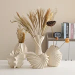 Sophisticated Frosted White Ceramic Vase for Modern Spaces