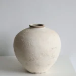 Wabi-sabi style soft furnishings with Jingdezhen handmade pottery ceramic vase vintage rough pot flower arrangement - Image 3