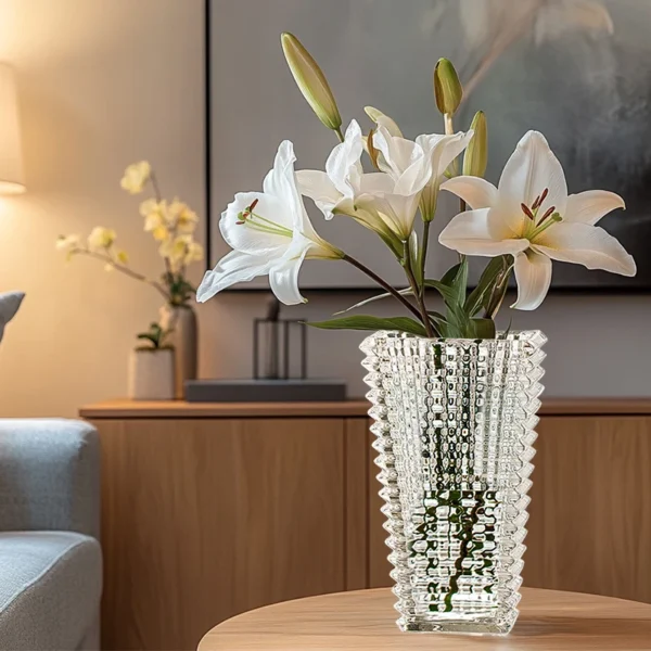 Luxurious Crystal Glass Flower Vase for Stunning Home Decor
