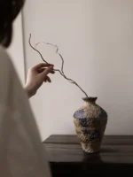 BHM Cerc Flower Vase Chic mat Sle Living Room Decorative Accories Dried Flower Holder Large Belly ape Home D... - Image 5