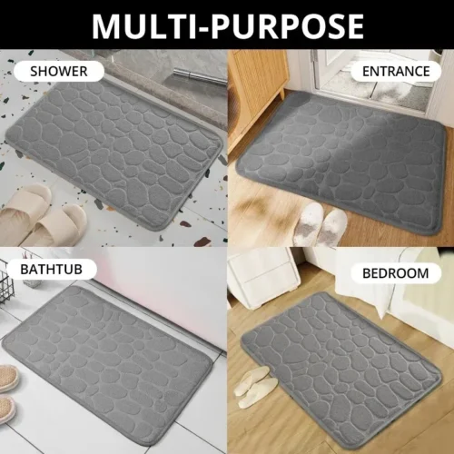Luxurious Microfiber Pebble Mat for Stylish Home Comfort