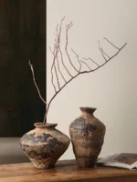 BHM Cerc Flower Vase Chic mat Sle Living Room Decorative Accories Dried Flower Holder Large Belly ape Home D... - Image 2