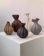 Livetai Wabi-Sabi Handmade Ceramic Vase, Organic Artistic Flower Pot for Living Room, Study & TV Console, Modern Boho Decor - Image 4