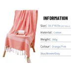 1pc Beach Towel Oversized 40x70in 100% Cotton Quick Drying Towel Extra Large Turkish Towel For Adults, Beach Accessories - Image 7