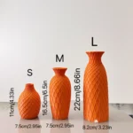 3-Piece Set of Spider Web Textured Vase, Bohemian Style Vase Decoration, Dried Flower Arrangement Vase, Suitable for Modern Home Decoration Ornaments, Office Decoration Ornaments Vase, Best Holiday Gifts - Image 6