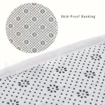 Furry solid color embroidery bathroom thick absorbent floor mat thick shower room non-slip foot mat dirt-resistant entrance mat - Image 5