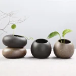 Rustic Cerc Flower Vase Indoor Desktop Decoration Pot for Water Cultivation Succulent Plants Copper ass een Ivy - Image 2