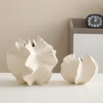 Sophisticated Frosted White Ceramic Vase for Modern Spaces - Image 4