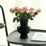 Fengtong Glass Flower Vase Milk White Color Fre Flower Water Cultivation Living Room Decorative Items High Quali Home Decor