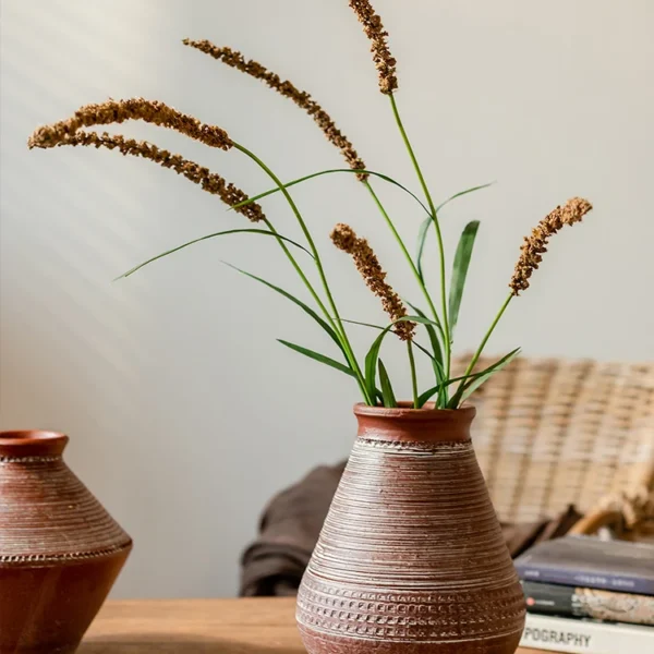 Retro Cerc Flower Vase Terracotta Pot Decorative Floral Arrangement Home Decor Large Medium Small Size Antique Sle