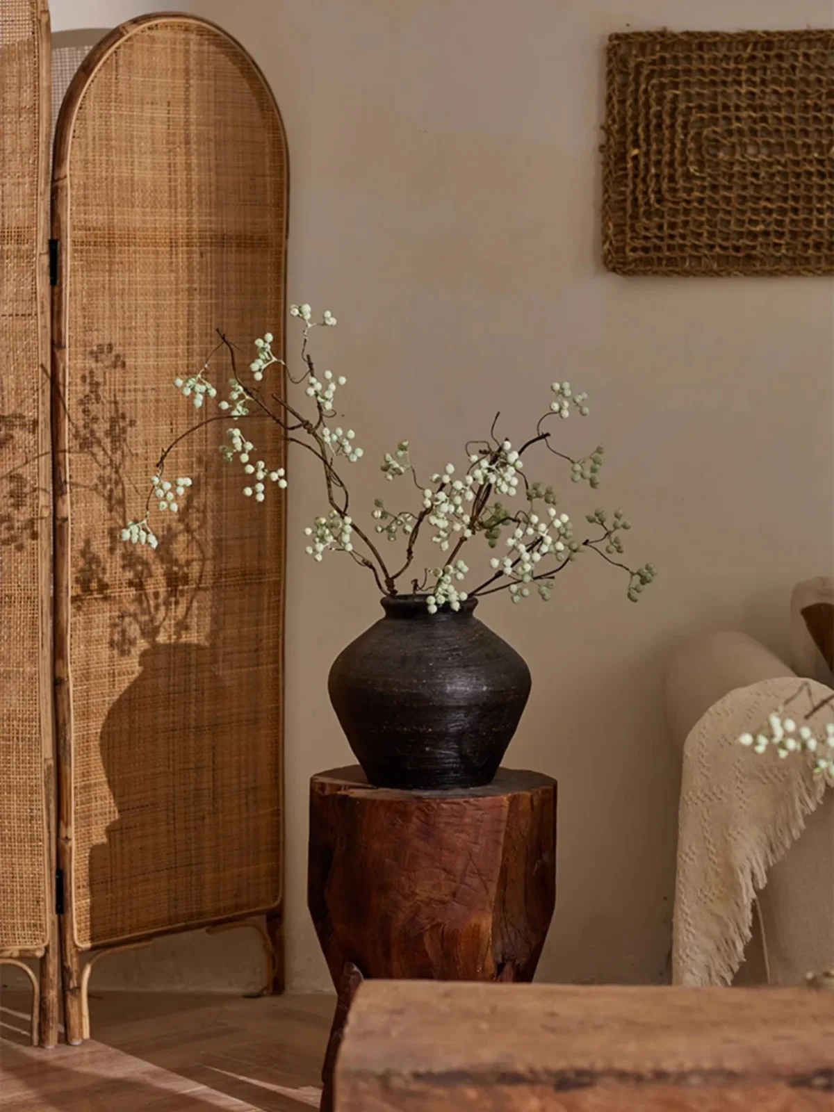 Song Dynas Aesthetic Vase Decoration Artificial Dry Flower Mazzard Fruit Bouquet Entrance Living Room Artificial Flower Pot... - Image 1
