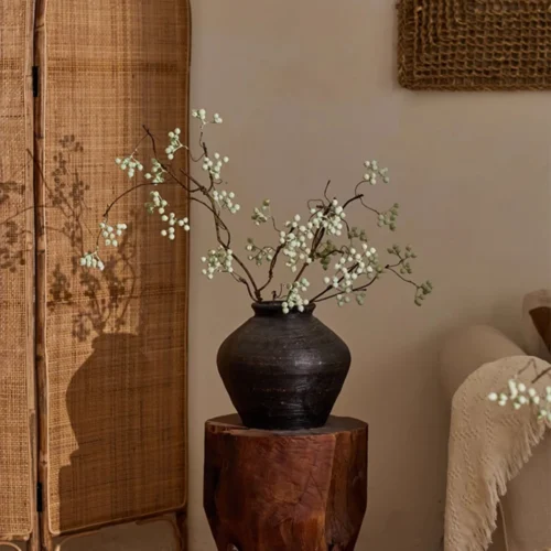 Elegant Song Dynasty Vase with Artificial Floral Arrangement