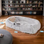 Human Dog Bed, Washable Faux Fur Dog Bed for People Doze Off, Napping Orthopedic Dog Bed, 71''x45''x14'' Size Fits You and Pets - Image 6