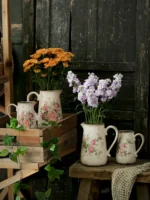 Retro Creative Art Cerc Flower Vase Bottle Home Decoration Living Room Water Cultivation Container Plant Stand Ornament - Image 4