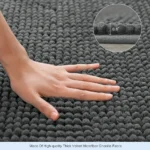 New Circular Corner Thickened Bath Mat Non-slip Water Absorbent Bathroom Carpet Solid Color L-shaped Floor Carpet Shower Rug - Image 4