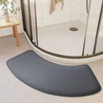Solid color flannel bathtub mat thick furry bathroom floor mat shower room door mat toilet non-slip mat