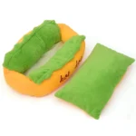 Pet Bed Hot Dog House Lounger Bed Kennel Mat Soft Fiber Pet Dog Puppy Warm Removable Washable Waterlon for Cats - Image 4