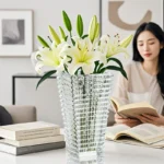 Luxurious Crystal Glass Flower Vase for Stunning Home Decor