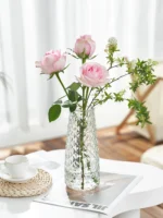 Modern Simplici Glass Flower Vase Decorative Pieces Living Room Decor Fre Roses And Lilies Water Cultivated Home Decor - Image 3