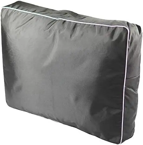 Bed Scratch Resistant Waterproof Soft cushioned Plush Canvas Dog Floor Mat Black (100x80x10cm)