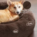 Cozy Round Plush Dog & Cat Bed for Ultimate Warmth & Style - Image 3