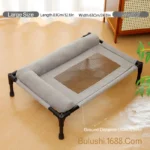 Medium and large cat and dog off-the-ground bed removable and washable breathable mesh pet bed moisture-proof removable and - Image 6