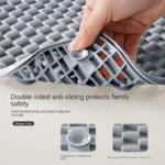 1pcs Non-Slip PVC Bathroom Floor Mat - Waterproof Shower Room Anti-Skid Foot Pad Bath Mat for Bathroom Rug Toilet Carpet - Image 4