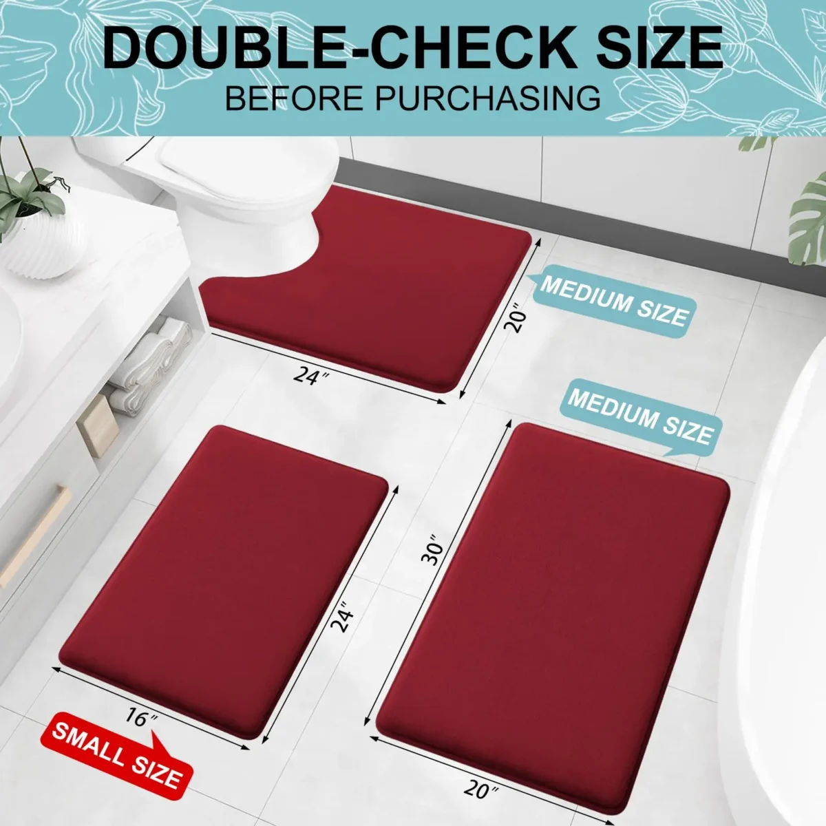 Olanly Silicone Bath Mat Memory Foam Carpet Non-Slip Shower Bathroom Rug Soft Foot Mat Stone Floor Super Absorbent Quick Dry Rug - Image 2