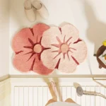 Bathroom Floor Mat Two Color Flower Pattern Premium Soft and Comfortable Bathtub Rug Suitable for Bathroom Bathtub Laundry Room - Image 3