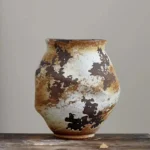 Jingdezhen Retro Wabi-sabi Rough Ceramic Handmade Vase B&B Pottery Jar New Chinese Style Dried Flower Succulent Flower Pot Home - Image 5