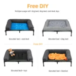 Ultimate XXL Raised Dog Bed with Cooling Plush Comfort - Image 6