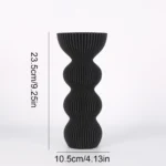 Elegant Bohemian style black brown plastic vase - perfect for farmhouse decoration, dining table centerpiece and bookshelf embel - Image 5