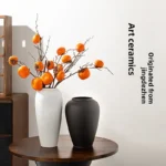Ele Cerc Flower Vase Nordic mat Sle for Living Room Desktop Decorative Items Dry Flower Hydroponics White Pot - Image 4