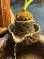 Retro Water Cultivation Ornament Stone Mill Tea Pet Folk Sle Fi Tank Birthday Gift Living Room Decorative Accories - Image 4