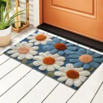 A Daisy pattern non-slip bath mat, machine washable, suitable for bathroom, bedroom, entrance - both indoor and outdoor use - Image 5