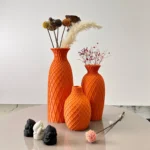 3-Piece Set of Spider Web Textured Vase, Bohemian Style Vase Decoration, Dried Flower Arrangement Vase, Suitable for Modern Home Decoration Ornaments, Office Decoration Ornaments Vase, Best Holiday Gifts - Image 2