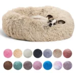 Cozy Round Pet Bed in Stylish Gradient for Large Dogs