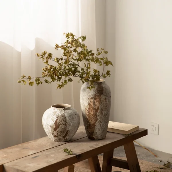 Wabi-Sabi Elegance: Jingdezhen Mottled Retro Vase