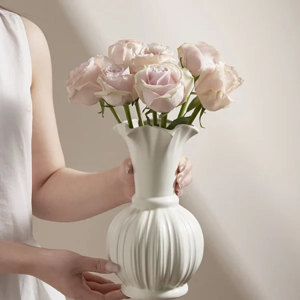 Simple Modern Cerc Pumpkin Vase Home Decorative Item for Living Room Dining Table Bedroom Study TV Cabinet Entranceway