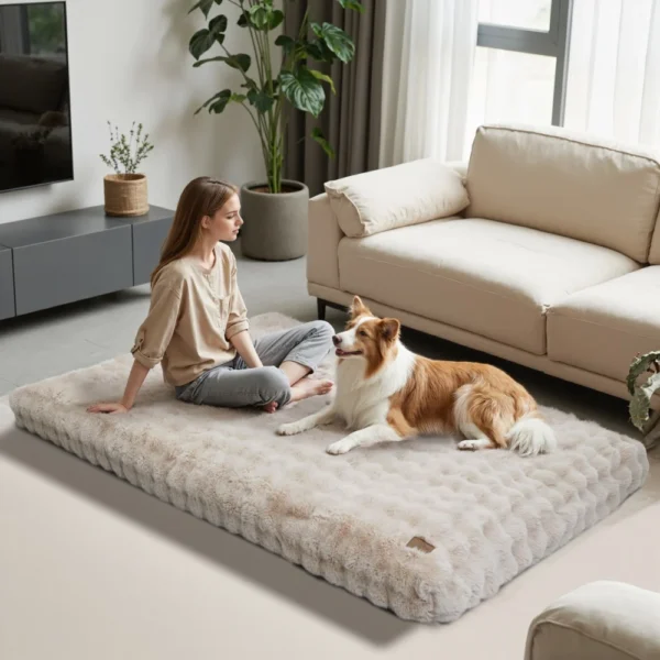 Luxurious Ultra Plush Dog Bed - Soft, Washable, Cozy Cushion