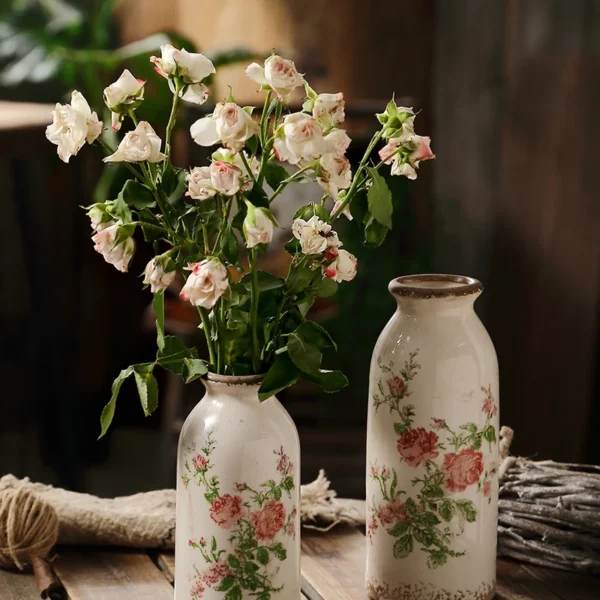 Charming Pink Retro Garden Vase for Vintage Elegance