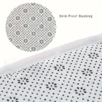 2 pieces of embossed flannel bathroom absorbent floor mats 2-piece set furry shower room non-slip floor mats home entrance mats - Image 5