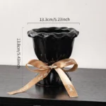 ins-style-black-vase-with-ribbon-high-quality-small-size