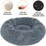 Cozy Round Plush Dog & Cat Bed for Ultimate Warmth & Style - Image 2